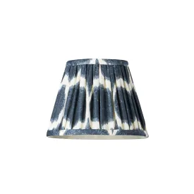 18cm pendant printed linen ikat shade in navy Yoda