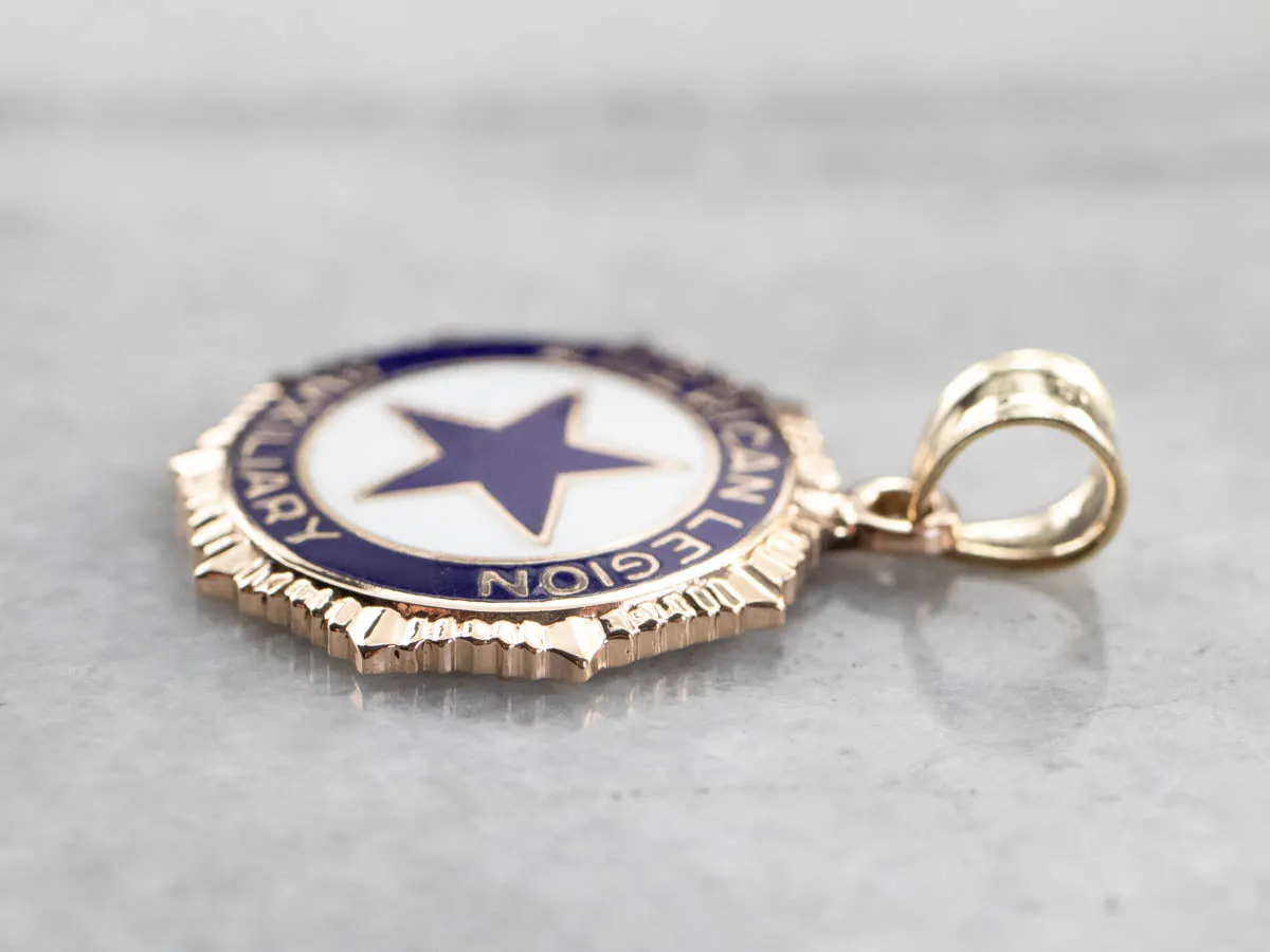 American Legion Auxiliary Gold Fob