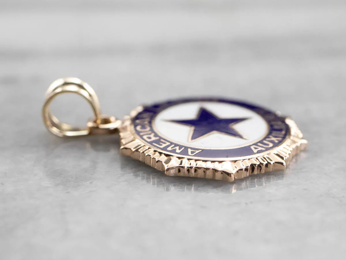 American Legion Auxiliary Gold Fob