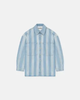 Beaux - Striped Denim Long-Sleeve Shirt - Eco Light Wash