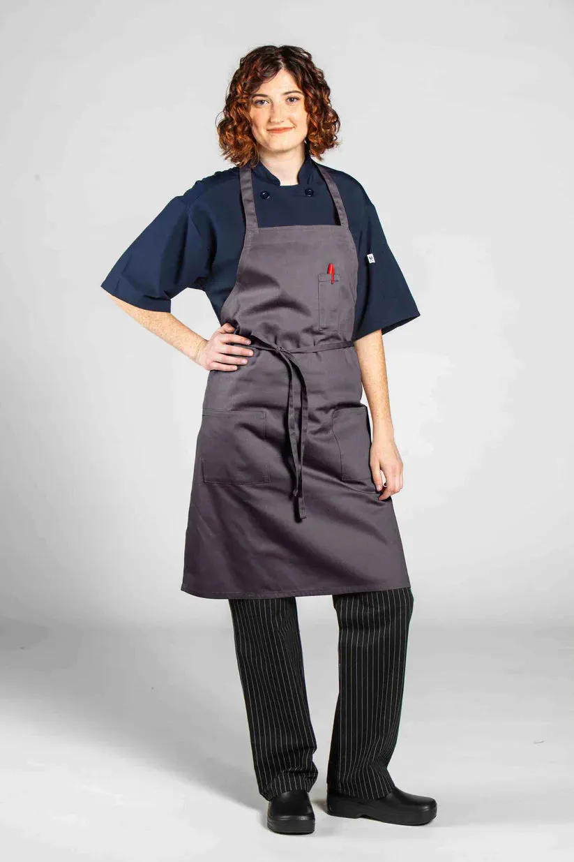 Bib Apron (3 Patch Pocket)