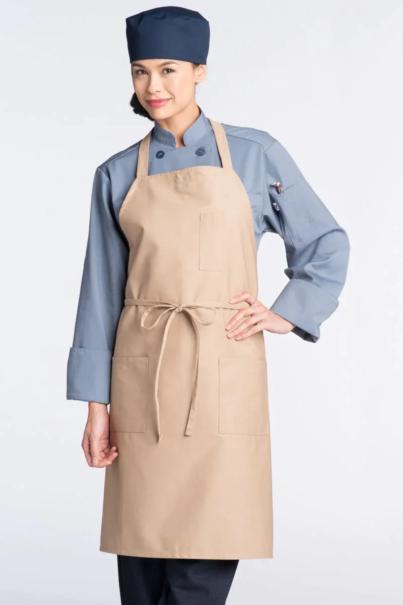 Bib Apron (3 Patch Pocket)