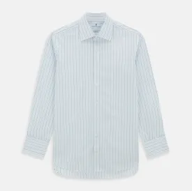 Blue Wide Pinstripe Mayfair Shirt