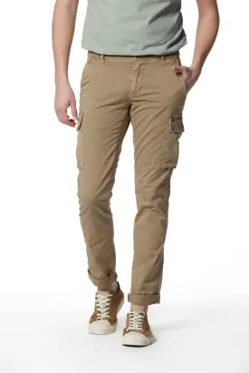 Chile pantalone cargo uomo in twill di cotone stretch extra slim fit