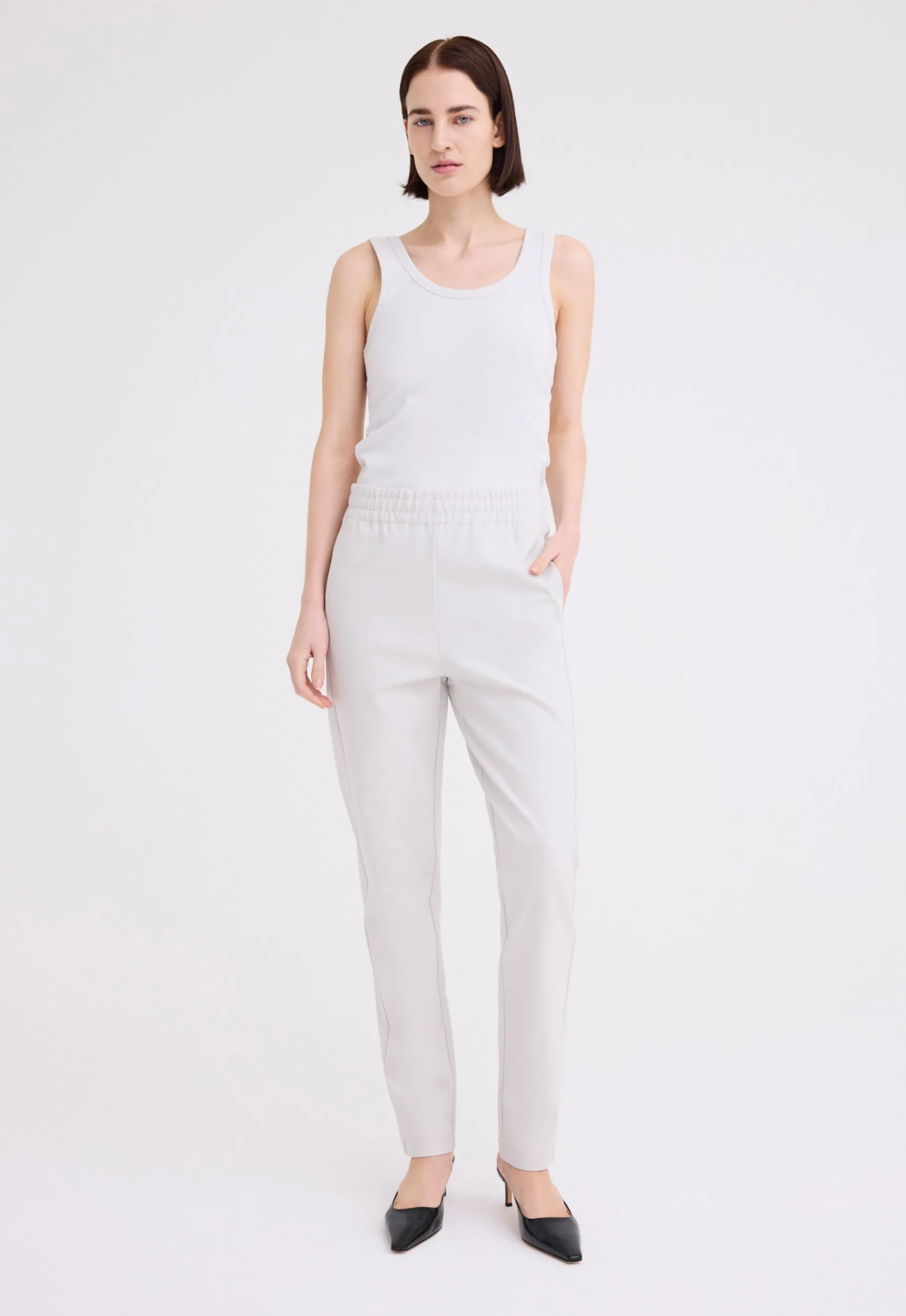 Cub Cotton Ponte Pant - Ghost White