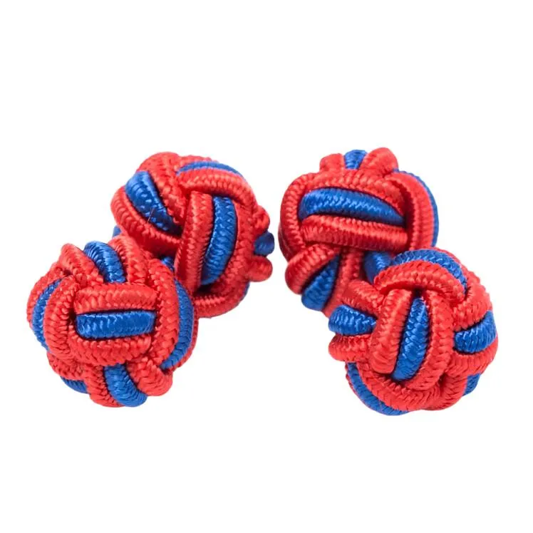 Dual Colored Knot Cufflinks