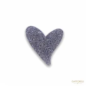 Glitter Heart Pins with Butterfly Hook Closure D132 - Gafforelli Srl