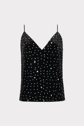 Izzy Velvet Crystal Embellished Cami