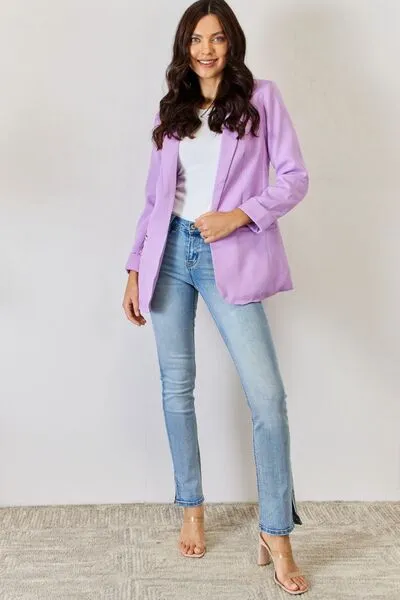 Lilac Open Front Blazer