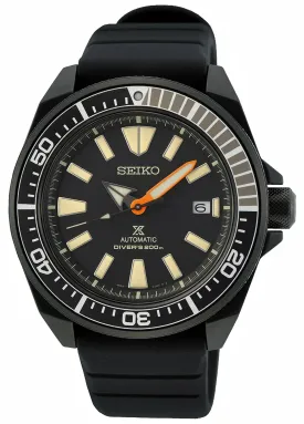 Limited Edition Seiko Prospex Black Series Automatic Black PVD Black Dial Black Silicone Strap Date Divers Mens Watch SRPH11K1