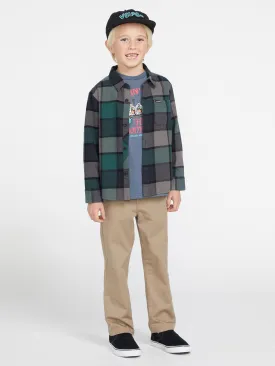 Little Boys Caden Plaid Flannel - Navy