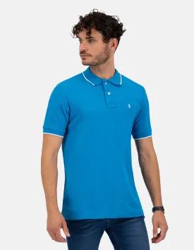 Playera Tipo Polo Regular Fit Para Hombre - Turquesa