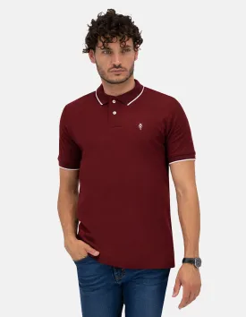 Playera Tipo Polo Regular Fit Para Hombre - Vino