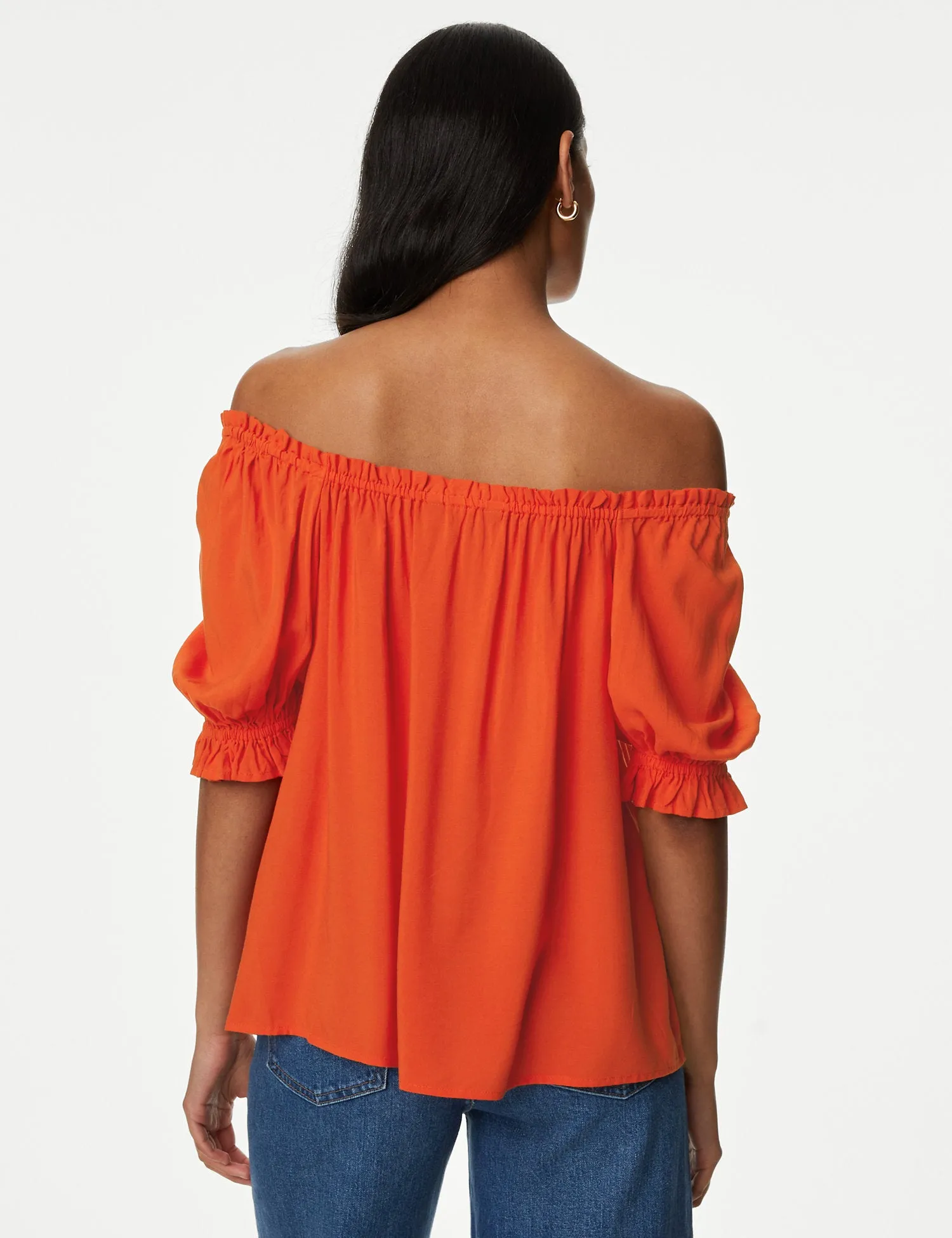 Square Neck Puff Sleeve Top