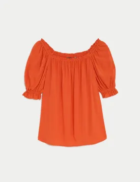 Square Neck Puff Sleeve Top