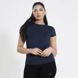 Tf-Premium Navy Cap Sleeve Women Top